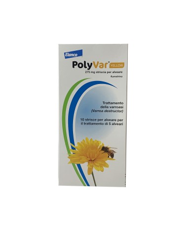 Polyvar Yellow 275 mg 10 strisce varroa apicoltura Bayer
