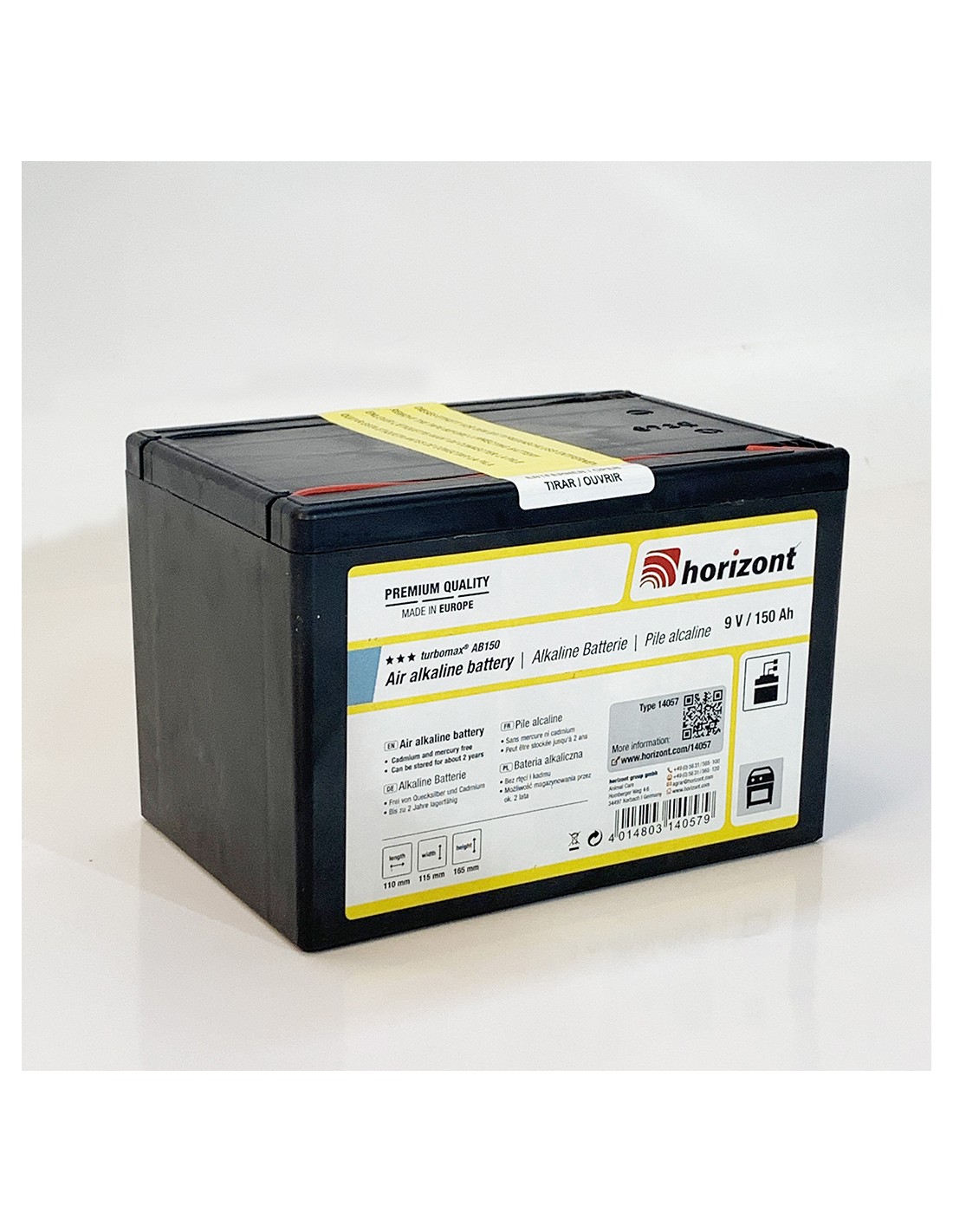 Batteria alcalina 9v 150Ah Horizont per elettrificatori o recinti elettrici