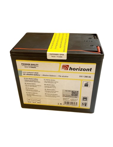 Batteria alcalina per recinto elettrico 9V 200Ah Horizont Turbomax AB