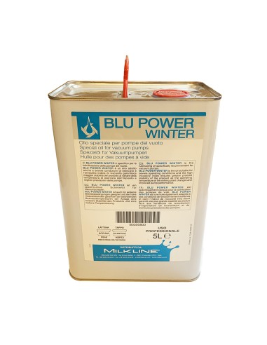 Olio per mungitrice Blu Power Winter per pompe del vuoto Milkline tanica da 5 LT