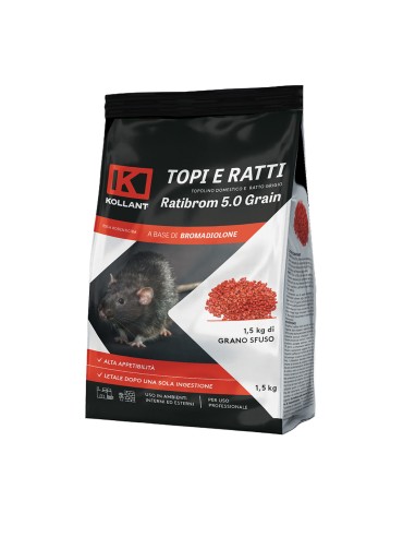 Kollant Ratigrano rosso esca rodenticida 1,5 Kg