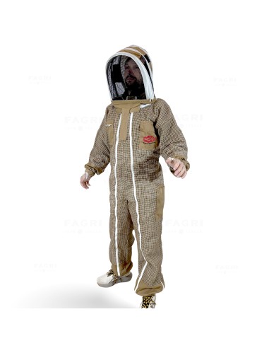 Tuta per apicoltura ventilata ed totalmente areata modello astronauta con casco e maschera anti schiacciamento